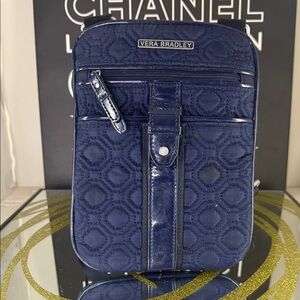 Vera Bradley Navy Quilted Men's Messenger Bag